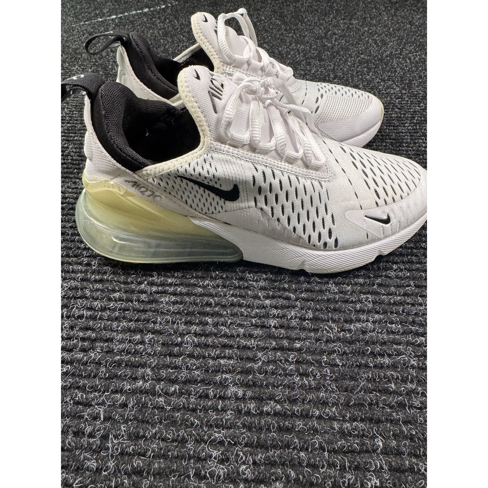Nike Air Max 270 Womens 6.5 White Black Sneakers AH6789-100 Running Shoes